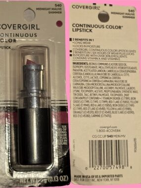 COVERGIRL Continuous Color Lipstick — 2 PACK BUNDLE!!